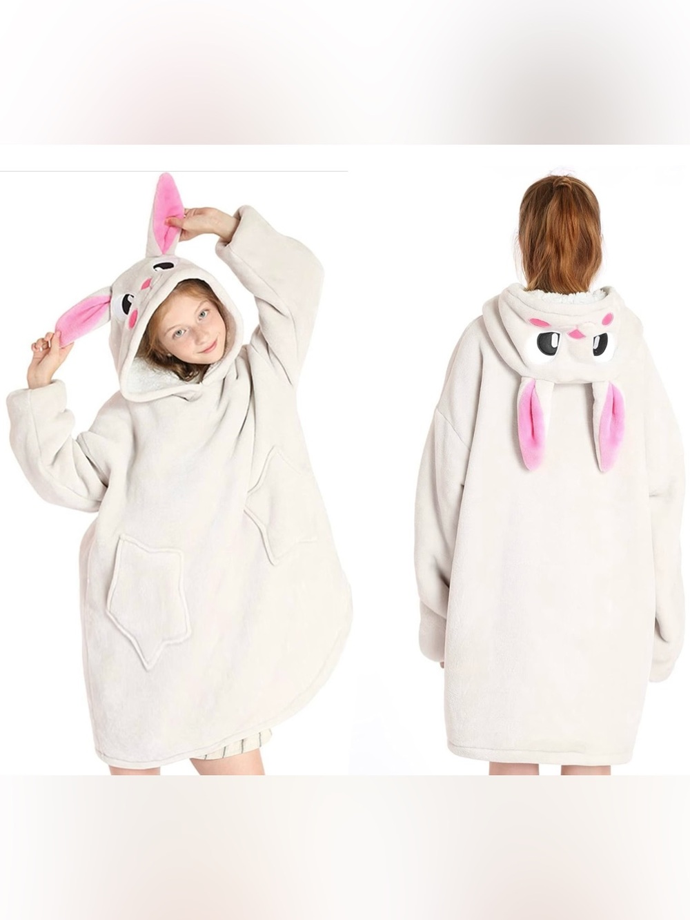 Cozy Plush Bunny Kids Sweater